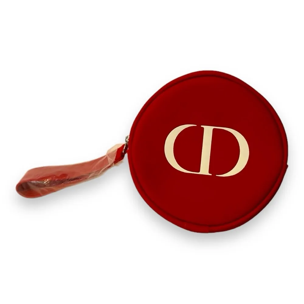 Dior Pouch Trinket Case Logo Cute Red Red Cosmetic Pouch - Image 5