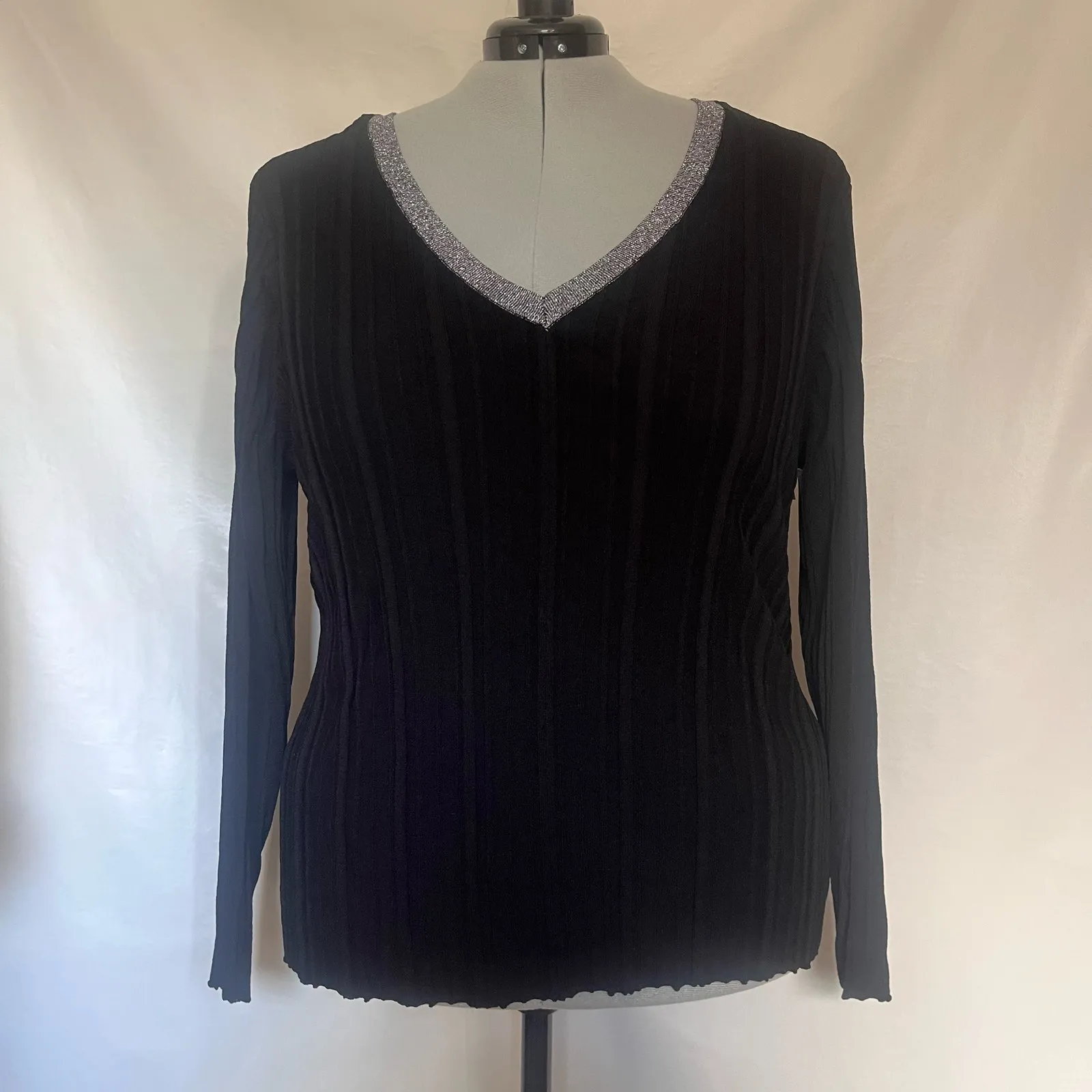 Rebel Wilson Angel Ribbed Sweater Sz 3X Preppy V - Image 12