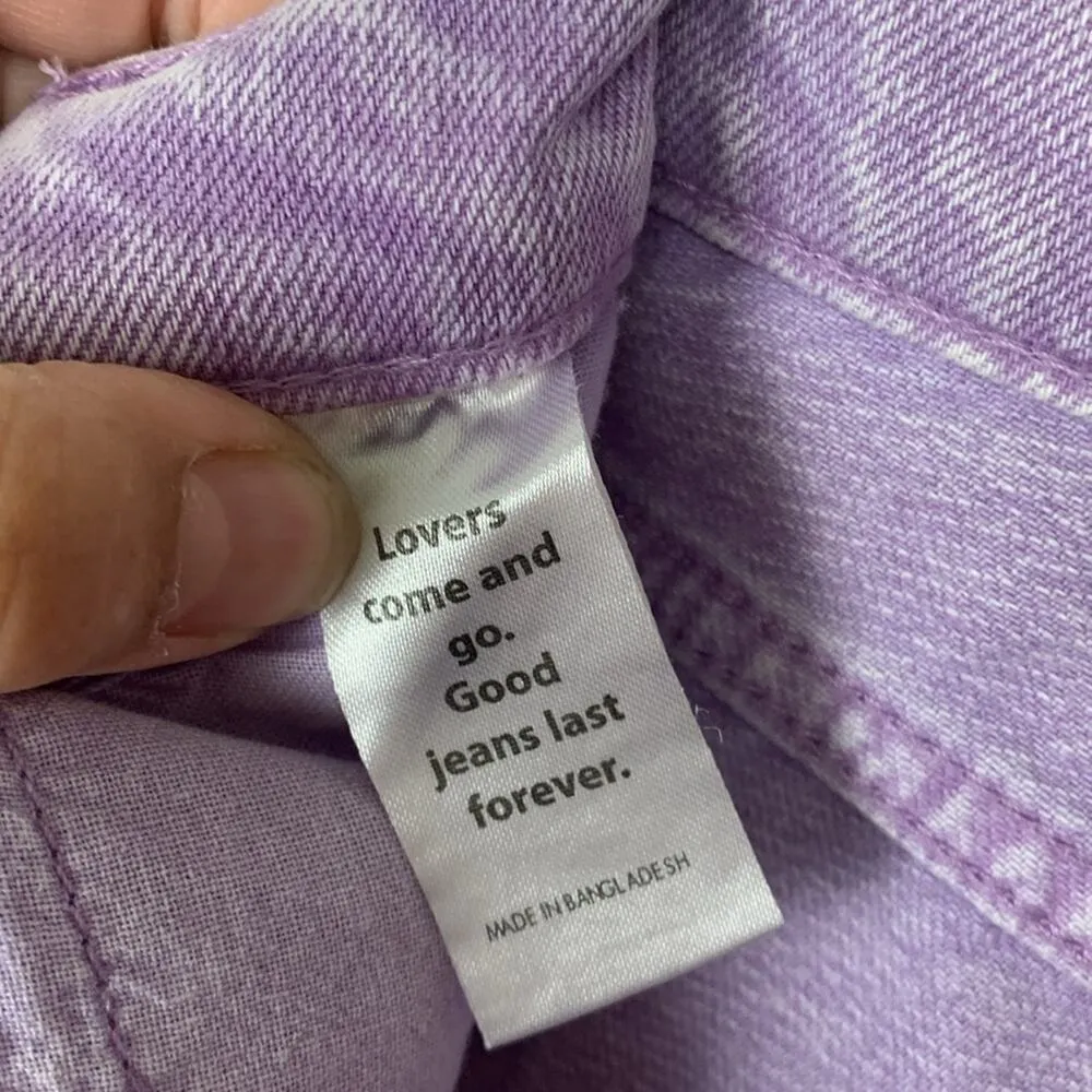 Pacsun womens size 30 baggy carpenter lilac jeans purple wide leg basic grunge - Image 7