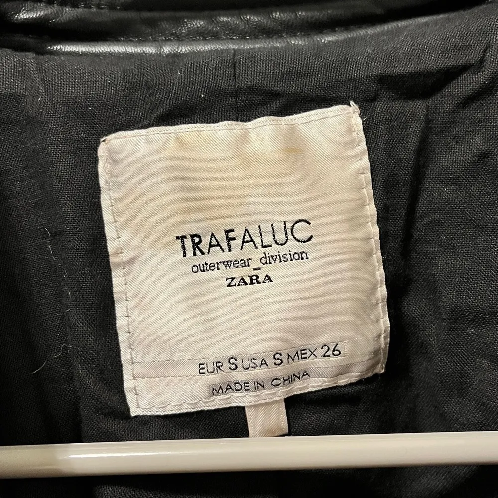 ZARA  TRF Black Moto Leather Jacket - Image 10