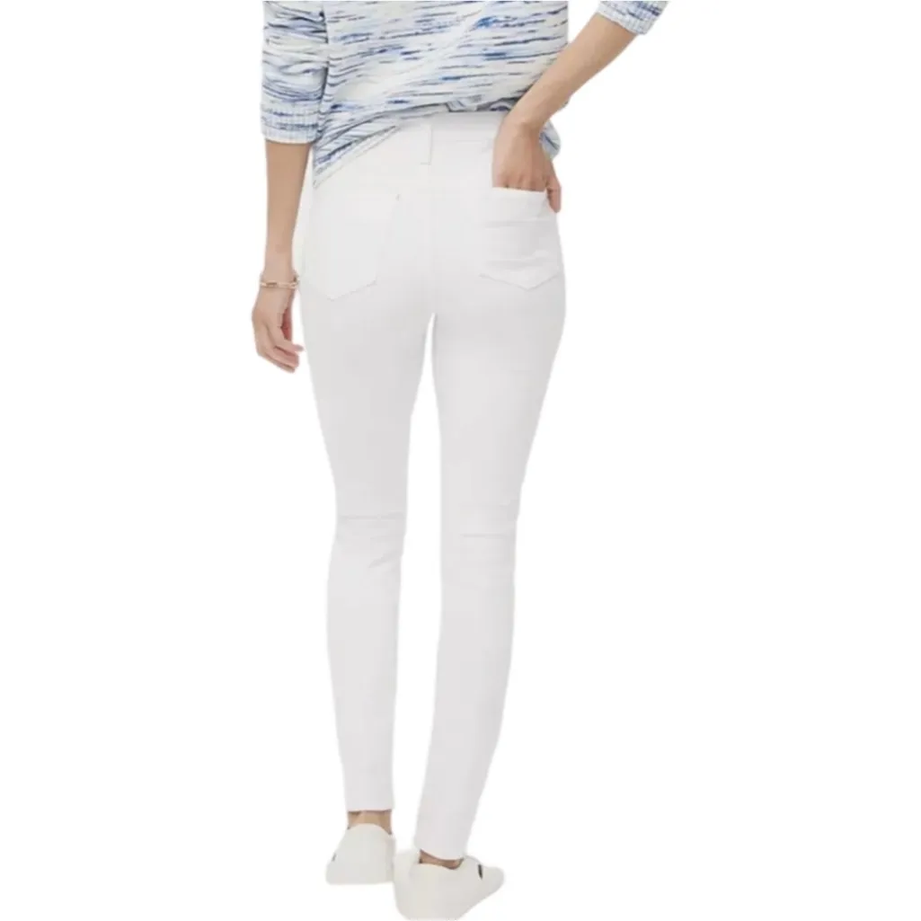NWT J Crew 9" Mid-Rise Skinny White Jeans Signature Stretch Size 24 - Image 2