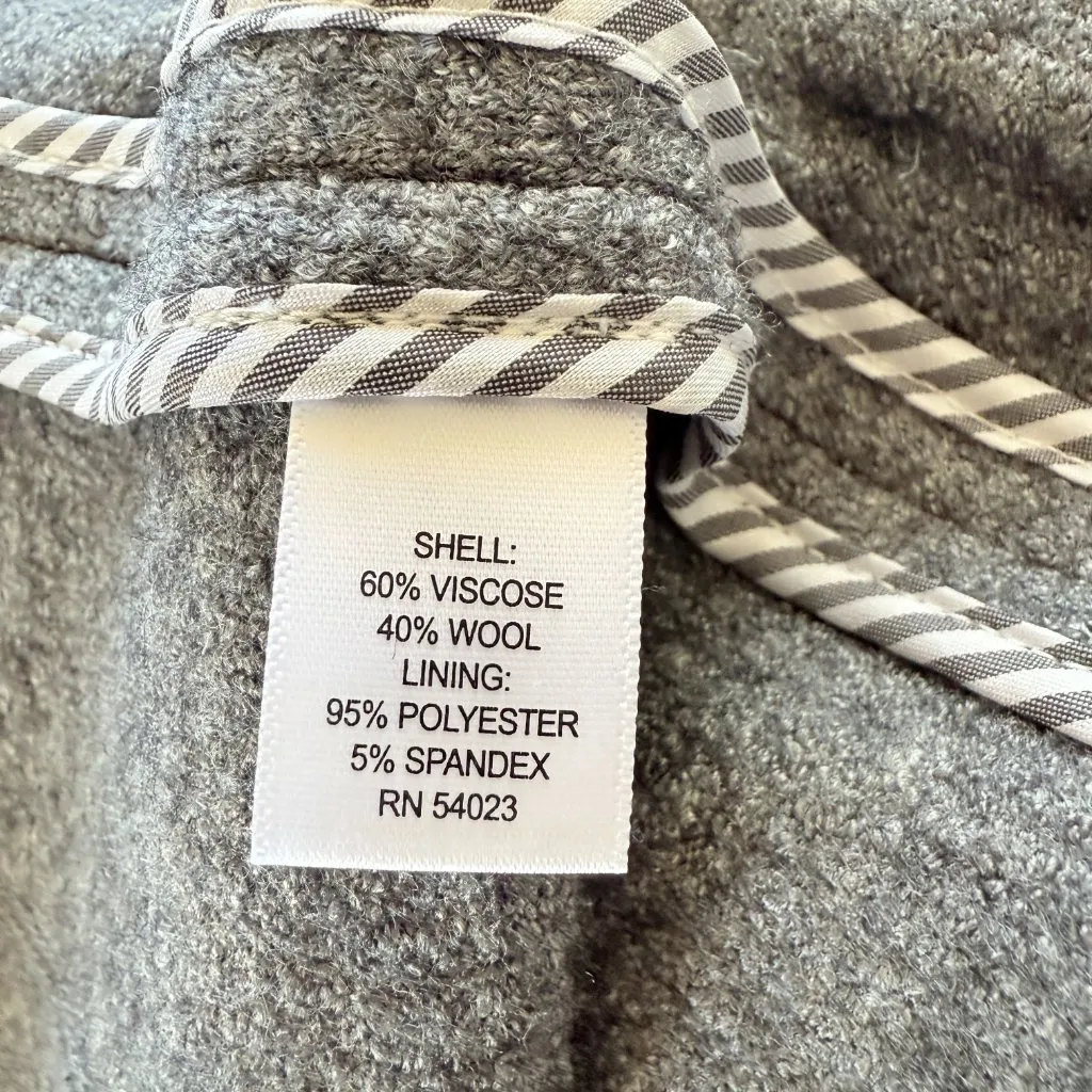 Banana Republic  gray long sleeve collared button down wool coat with pockets 4 - Image 9