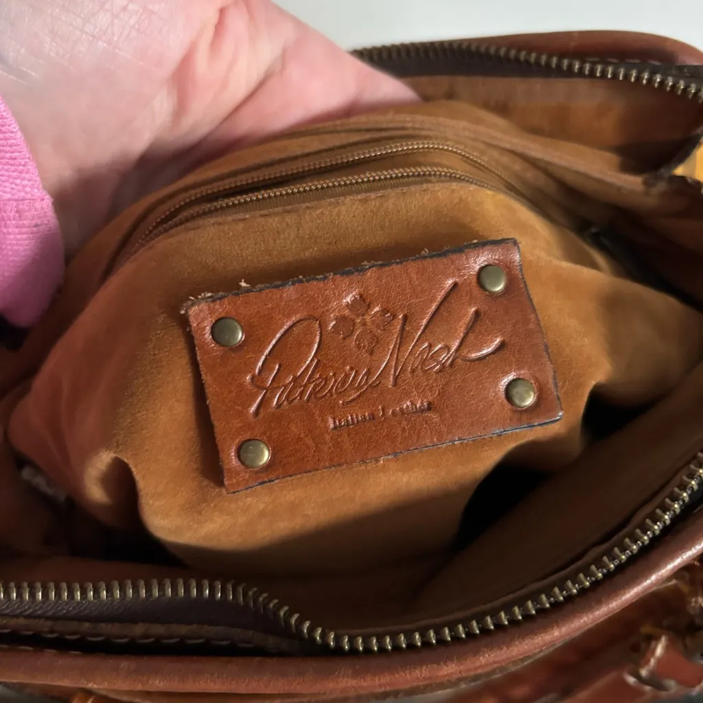 Patricia Nash Tooled Leather Satchel Crossbody Bag - Image 9