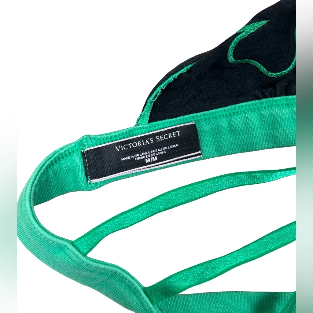 Victoria’s Secret Shamrock Lace St. Patrick’s Day Bra Women's Bralette Medium - Image 3