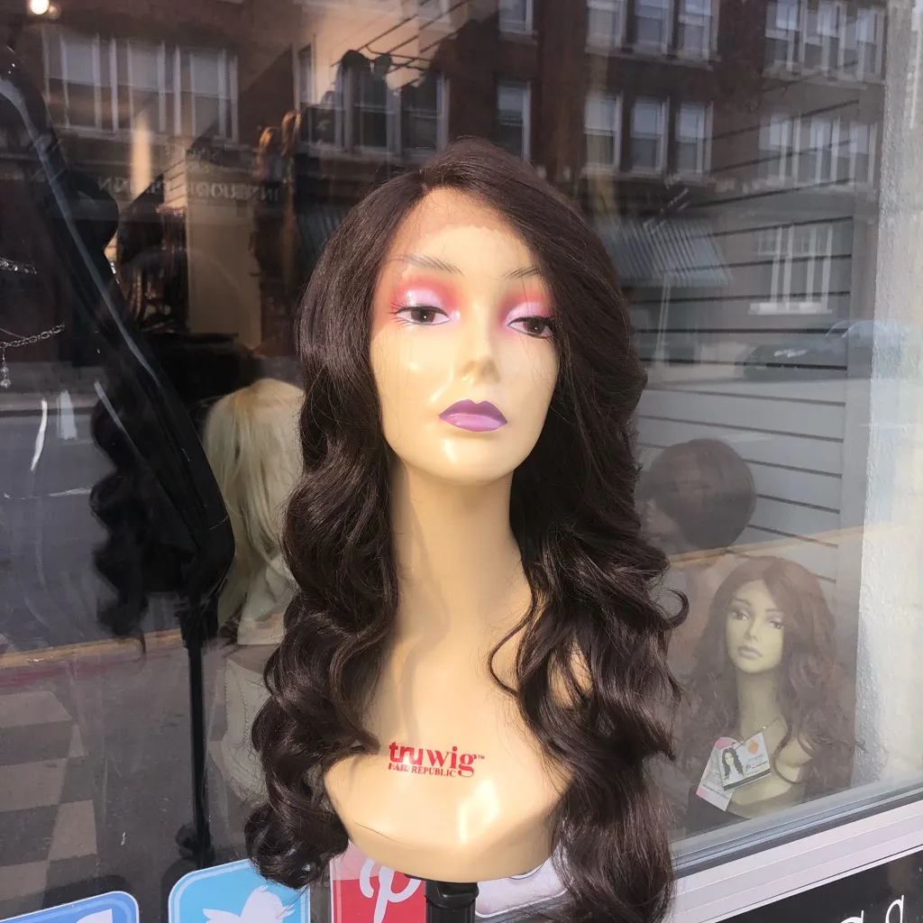 Deep wave brown swisslace lacefront Long Lace Wig - Image 3