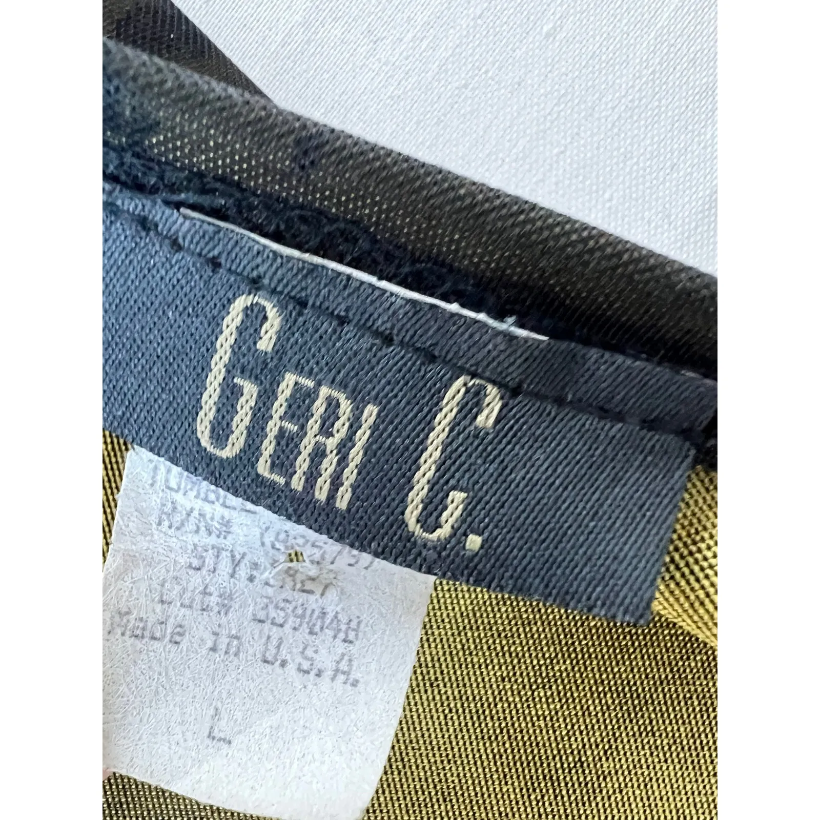 Geri C. 2 piece matching skirt set women's Medium green black floral VTG 90s - Image 4