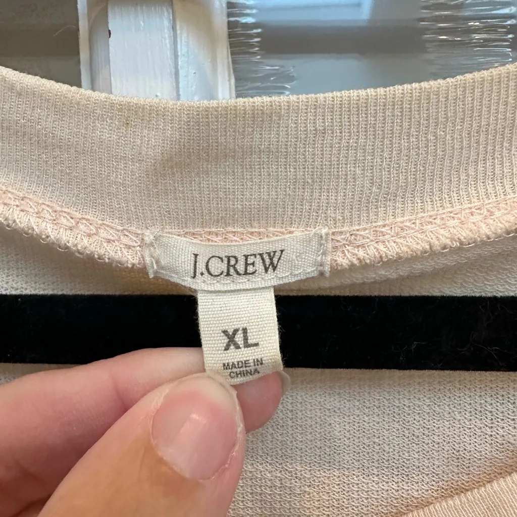 J. Crew Peach Lightweight Zip-Up Cardigan Sweater Linen Size XL Preppy Chic - Image 6