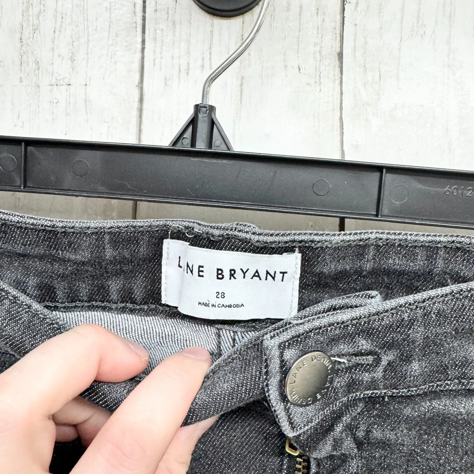 Lane Bryant Pants Women Size 28 Black Acid High Rise Skinny Jeans Casual Grunge - Image 3