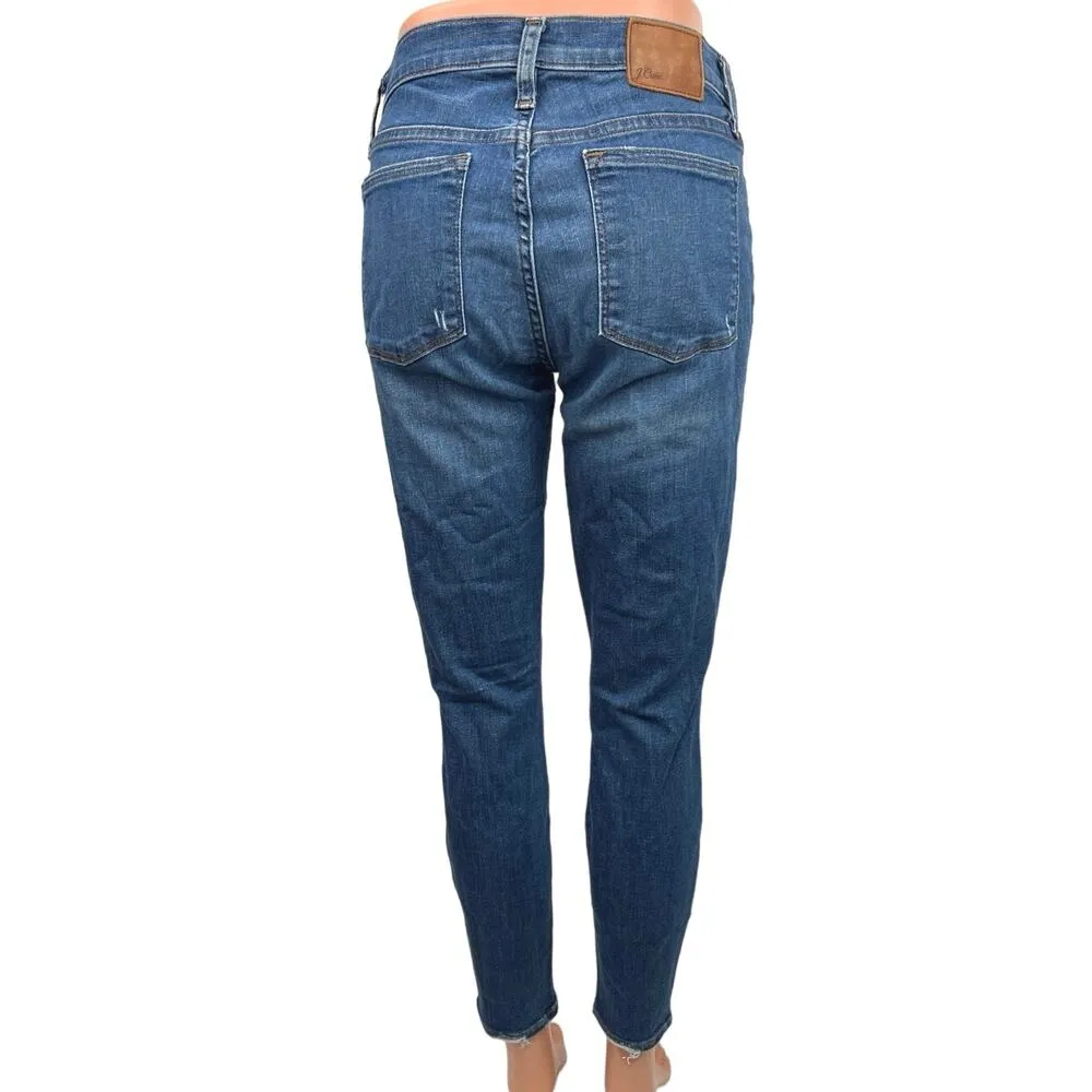 J. Crew Blue Mid Rise Stretch Ankle Casual Toothpick Skinny Jeans Size 29 - Image 3