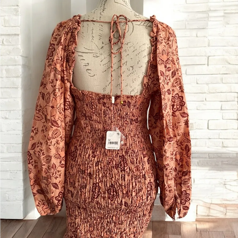 Free People Smock it to Me Long Sleeve Mini Dress - Size Medium NWT - Image 4