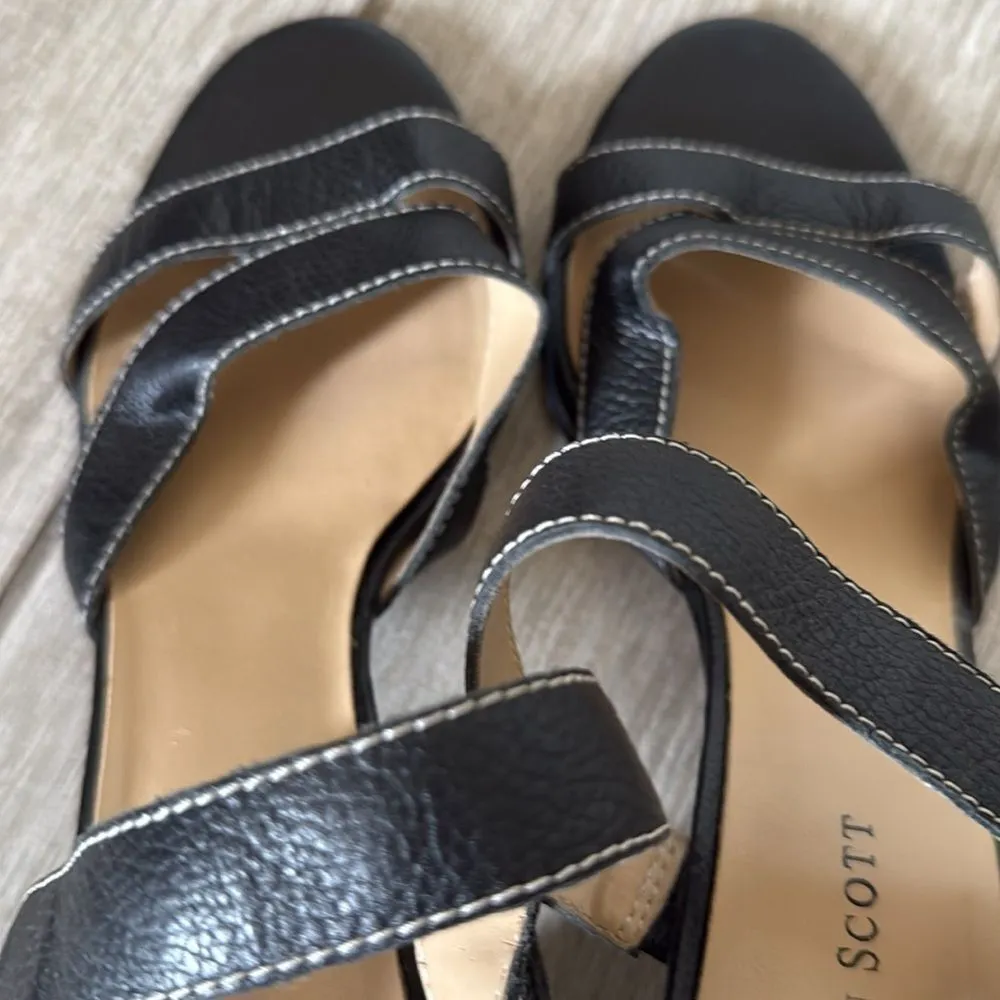 Karen Scott Women’s Adriana‎ Leather Strappy Sandals 9.5 Black - Image 8