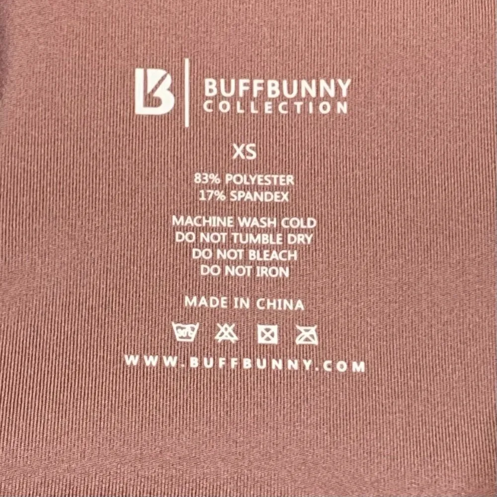 Buff Bunny Collection Pink Leggings White Trim Women’s Sz XS Athletic - Image 3