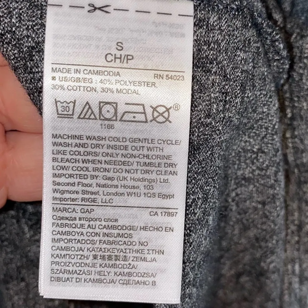 Gap Charcoal Heather Long Sleeve Dress - Image 4