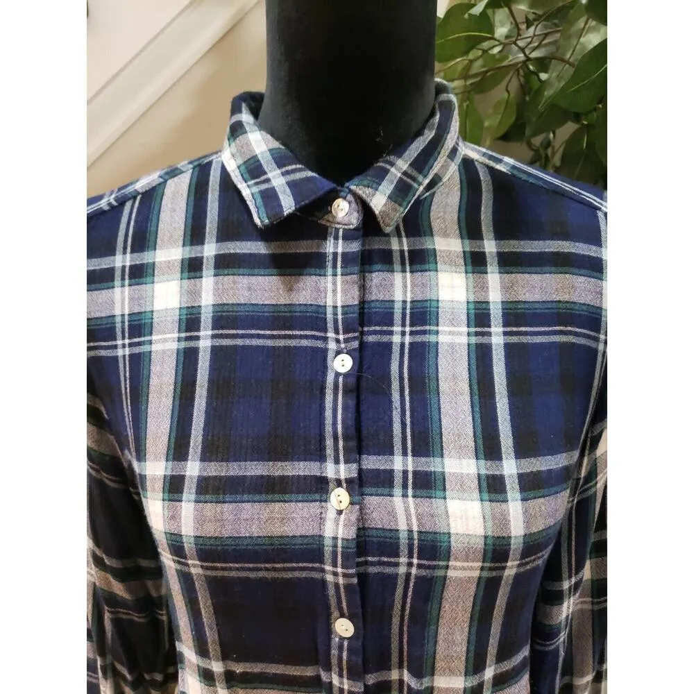 Jane And Delancey Womens Multicolor Collared Long Sleeve Button Down Shirt Large - Image 2