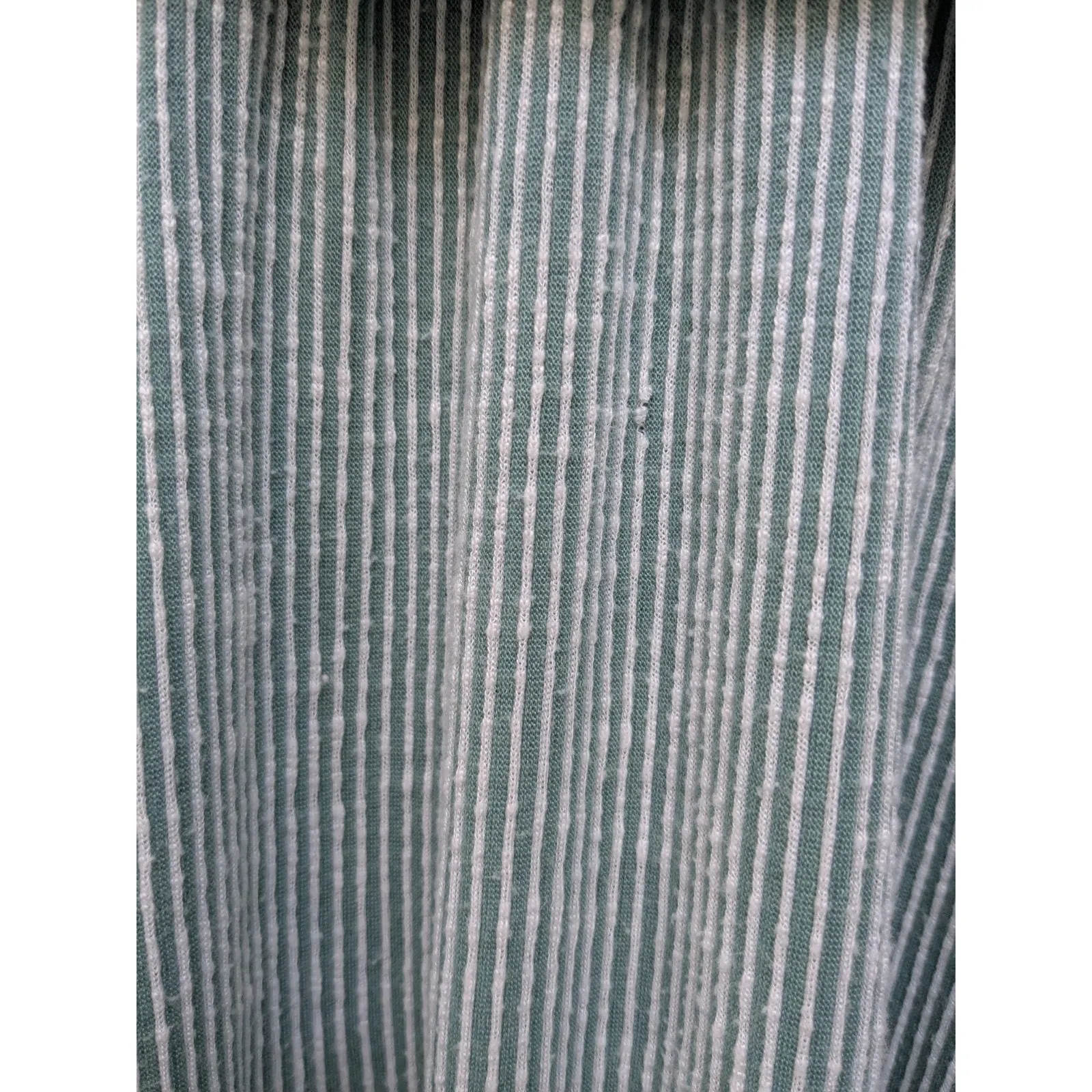 Caution To The Wind Women's Maxi Dress Striped Green White Ribbed Size Medium - Image 4