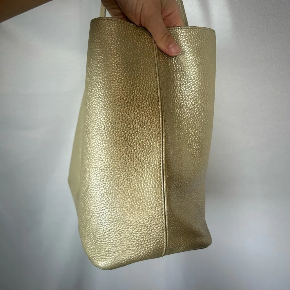 Tory Burch | NWOT Metallic Perry Leather Tote Golden Large Purse Shoulder Bag - Image 14