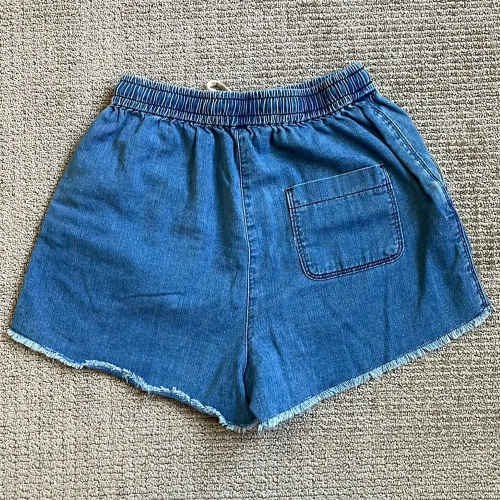 Aritzia Denim Baggy Shorts XS - Blue - Image 5