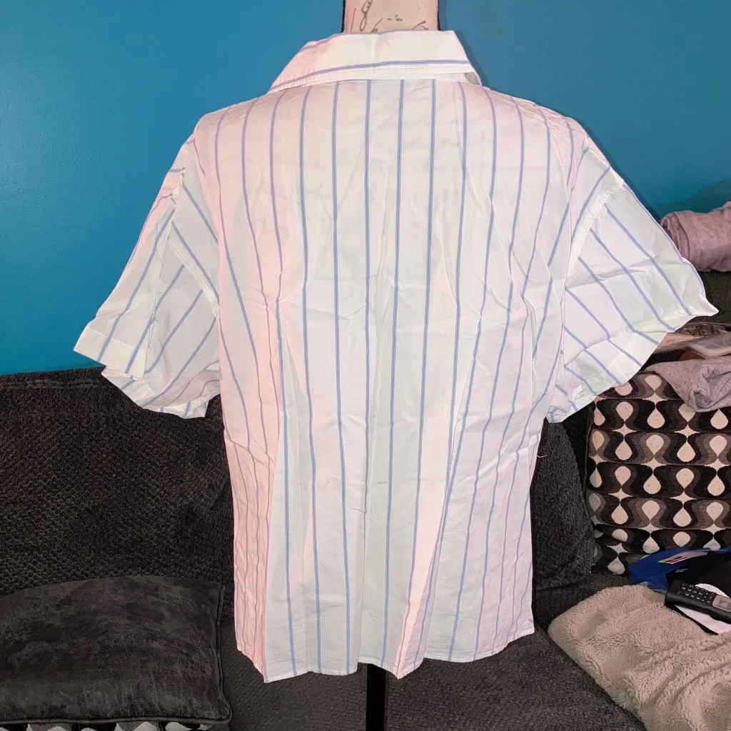 🎉4 for $20 Zara Front Tie Button Down Shirt, XL - Image 5