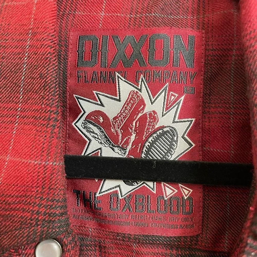 Dixxon Flannel Womens The Oxblood Red Black Button Down Long Sleeve Small - Image 3