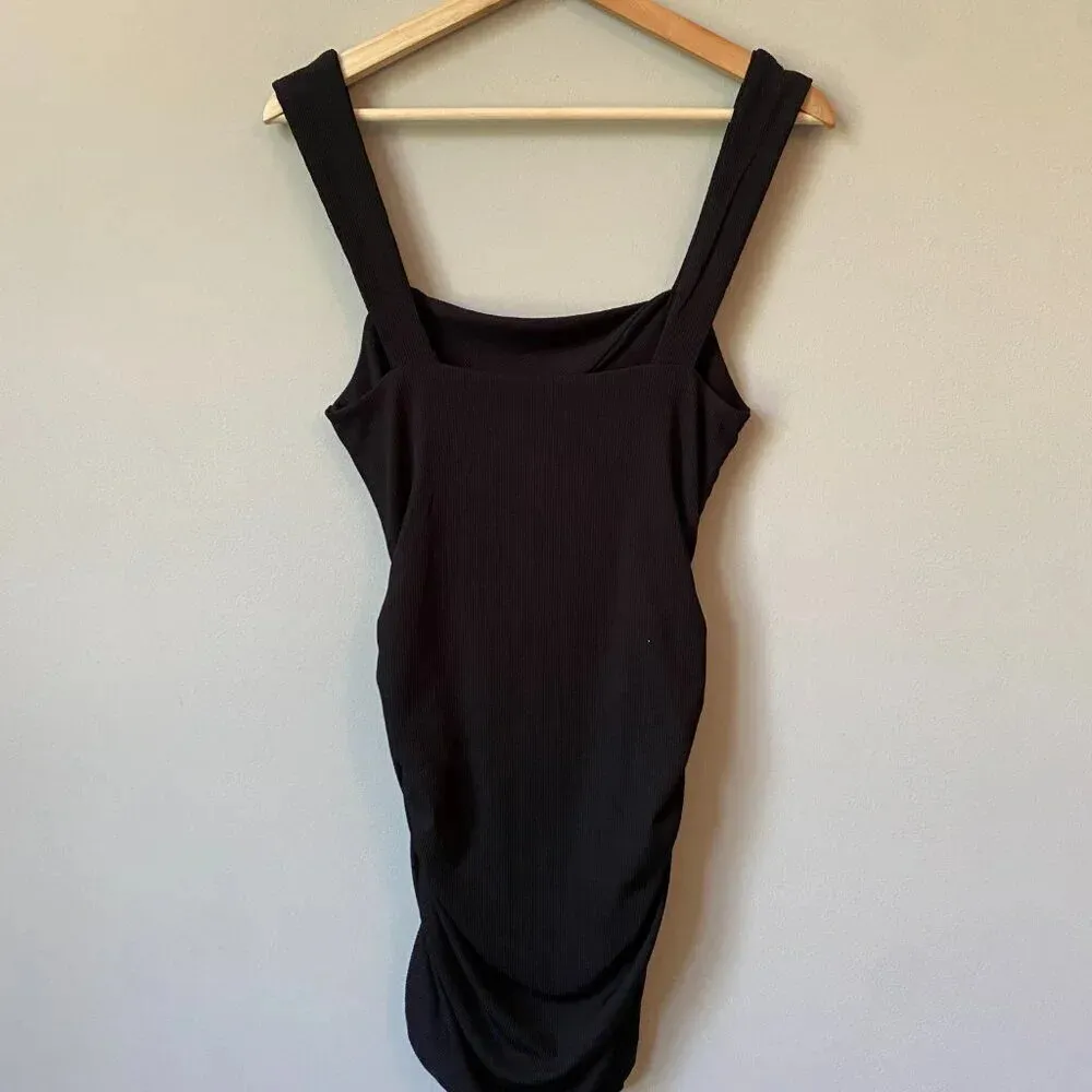 Mable Womens Medium Bodycon Cut Out Front Twist Mini Party Going Out Black Dress - Image 11