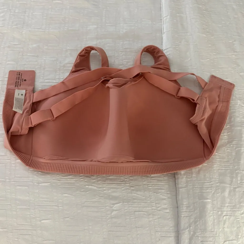 Like New Lululemon Energy Bra High Support 38DD Pink Puff W/ Reusable Tote Bag - Image 7