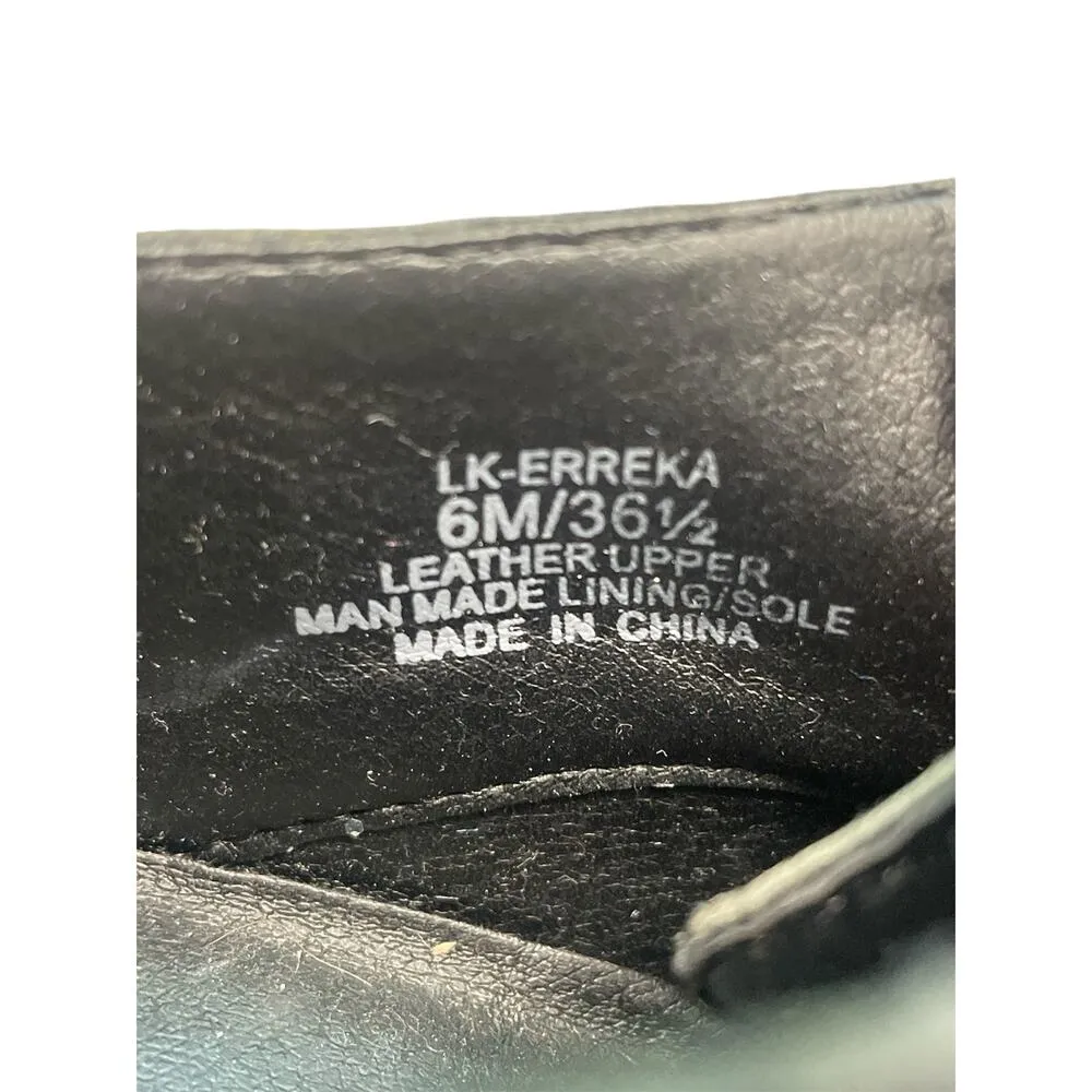 Lucky Brand Women's LK-ERREKA Lace-Up Oxford Pewter Black Metallic Scales Size 6 - Image 5