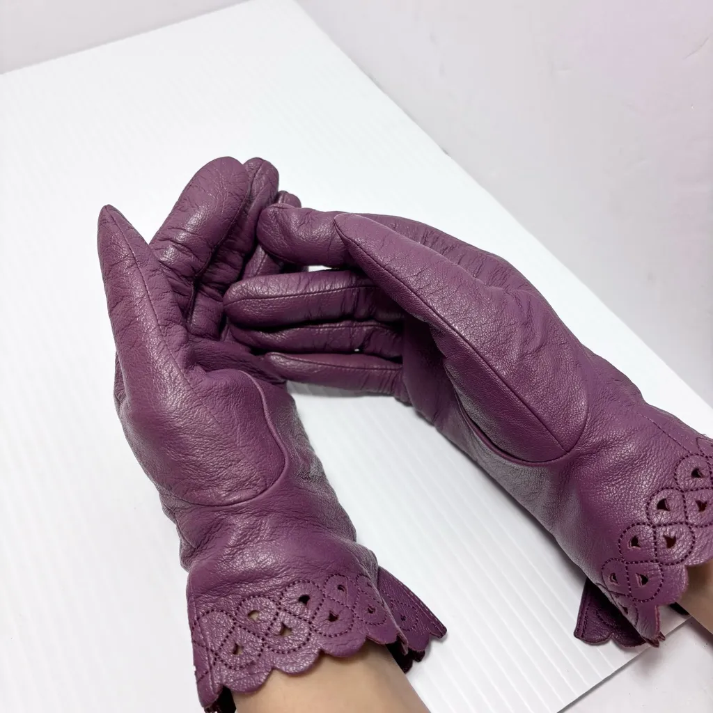 Paihong Ladies Womens Real Super Soft Leather Gloves Size 7.5 / M - Image 8