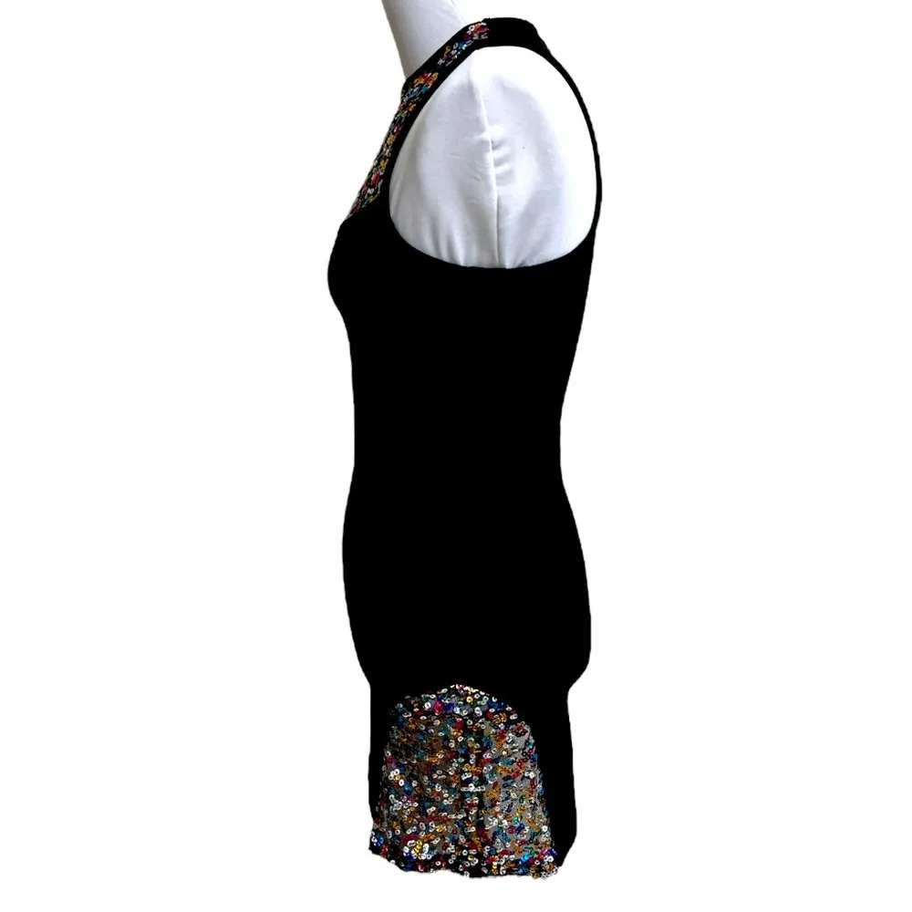 x Minkpink Black Multicolor Embellished Sequin Mesh Women's Dress S - Image 2