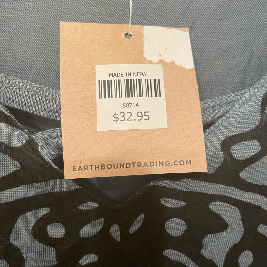 EARTHBOUND Blue and Olive Tunic Top - Image 5