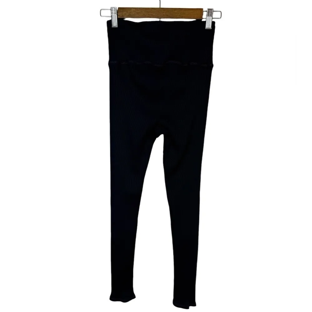 Carbon38 Ribbed 7/8 Legging Size Medium Blue - Image 5