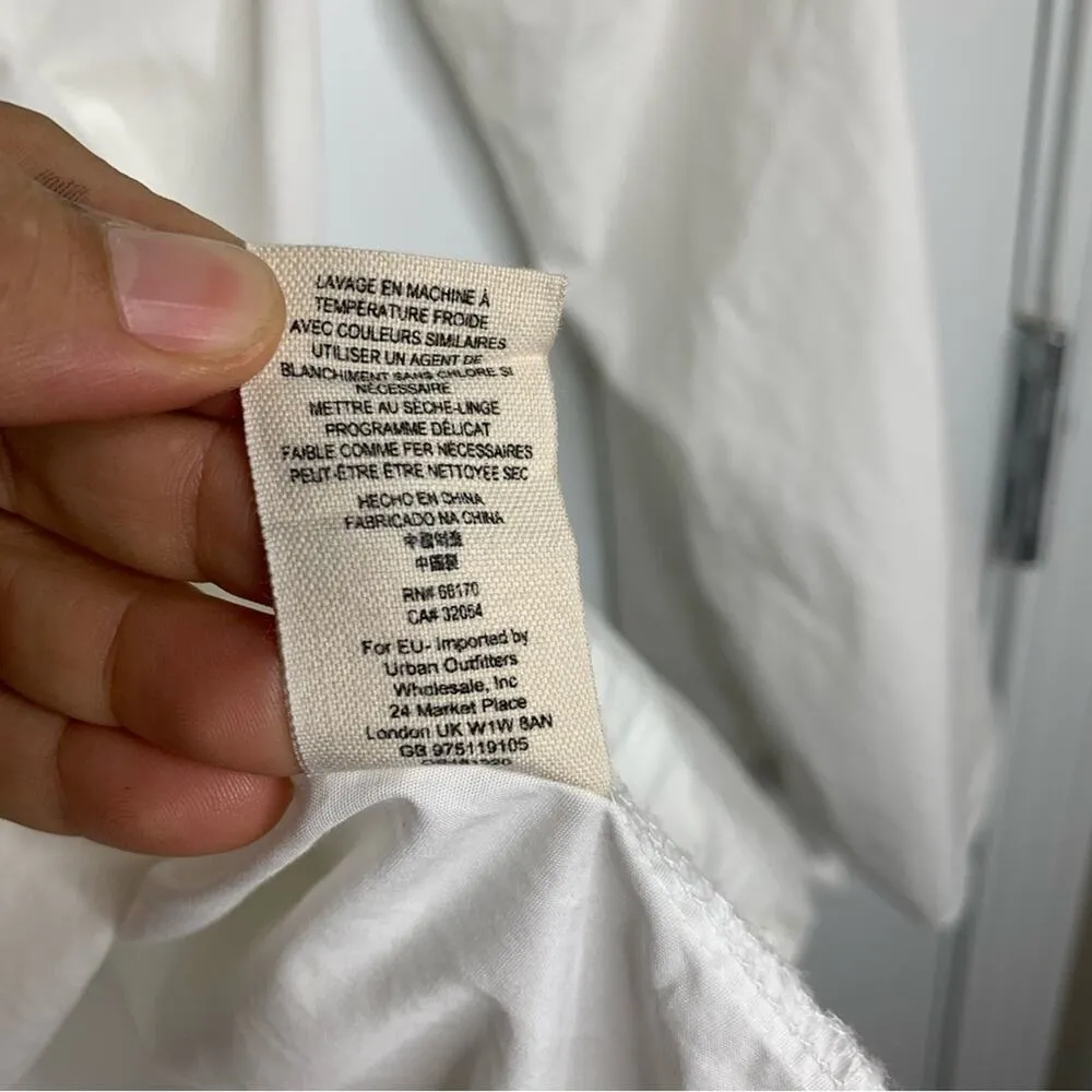 Free People off the‎ shoulder white bow blouse size small blogger favorite - Image 7