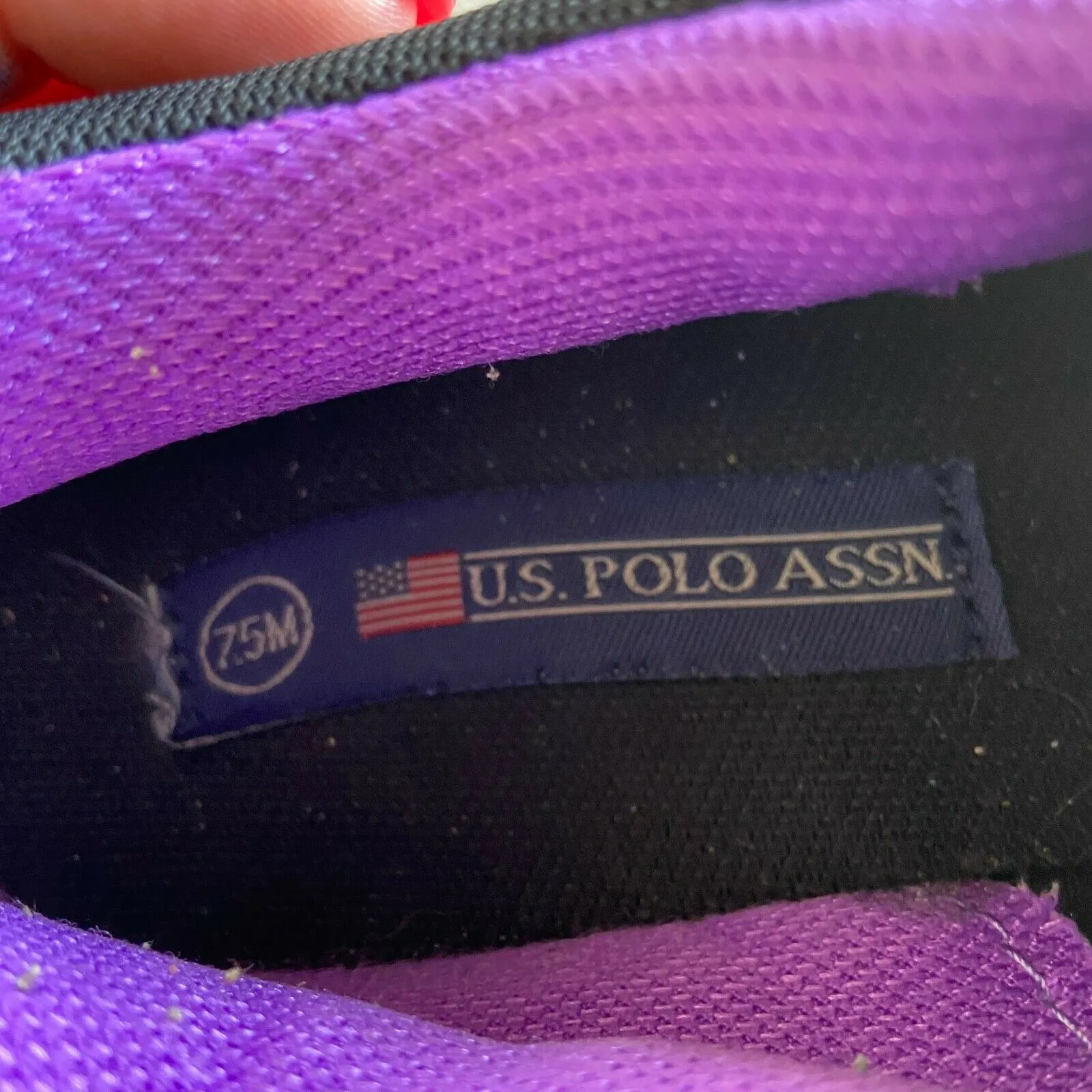 US Polo Association Womens Sneakers Size 7.5 Gray Purple‎ Tennis Athletic Shoes - Image 6