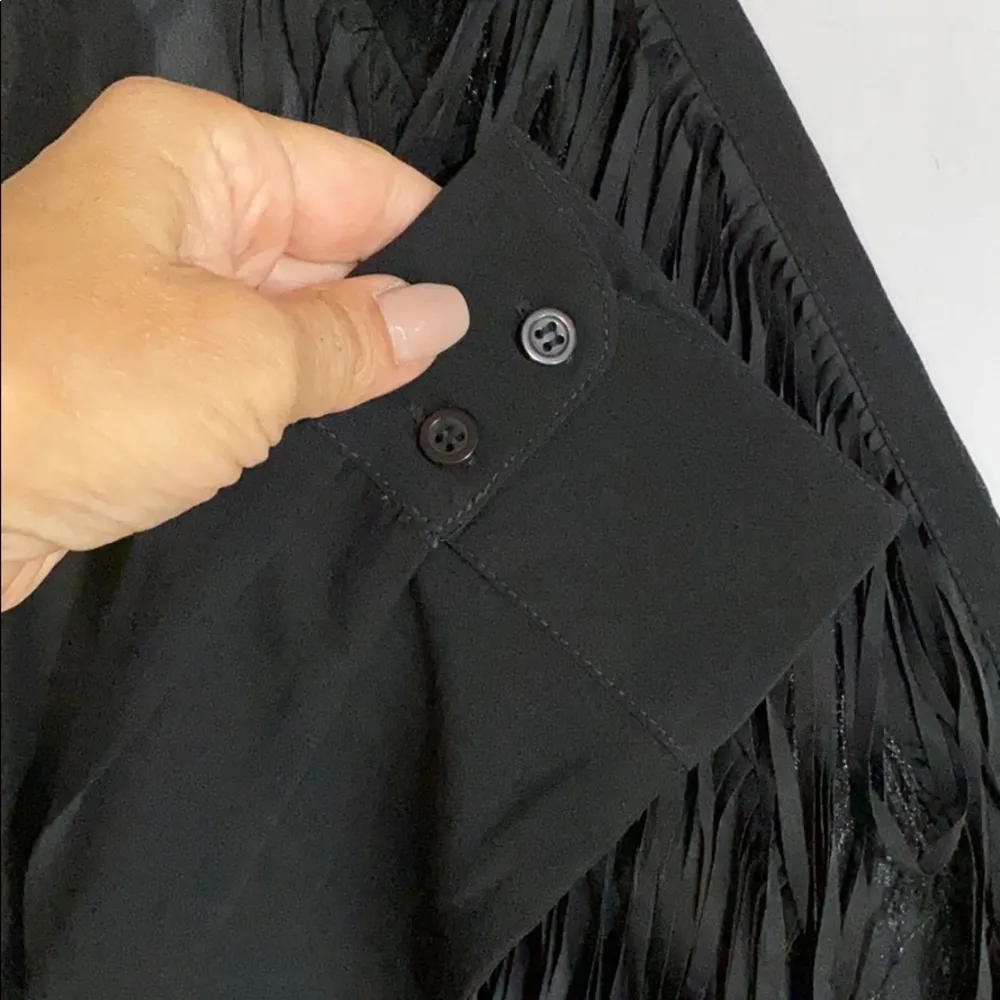 Yoana Baraschi Grand Illusions Wrap Fringe Blouse - Image 6