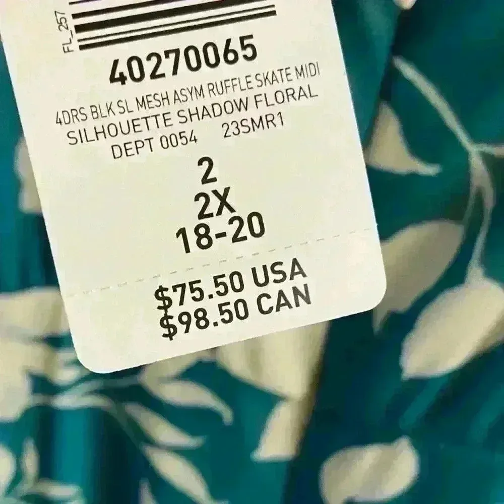 Torrid midi dress tiered floral cocktail party night out cruise. 2X. NWT - Image 9