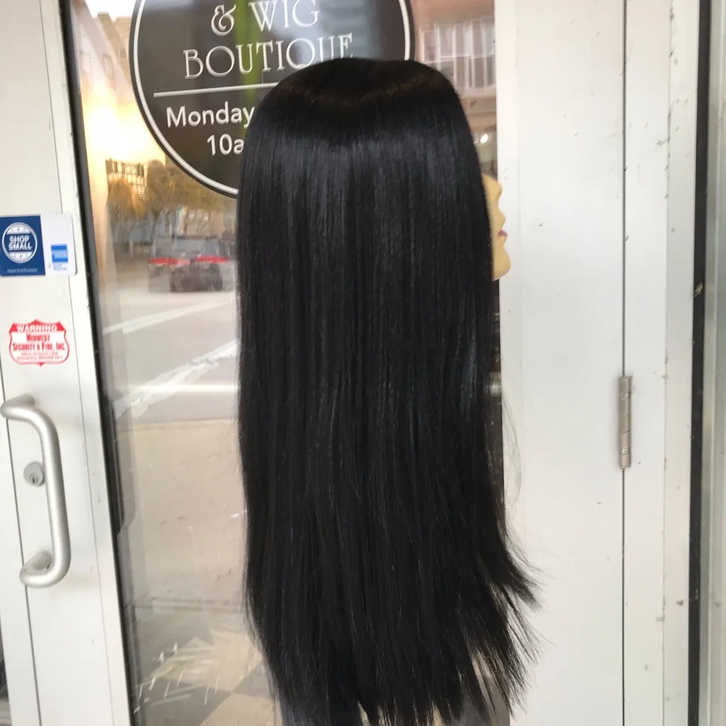 Black Swisslace Lacefront wig long sleek 2019 - Image 7