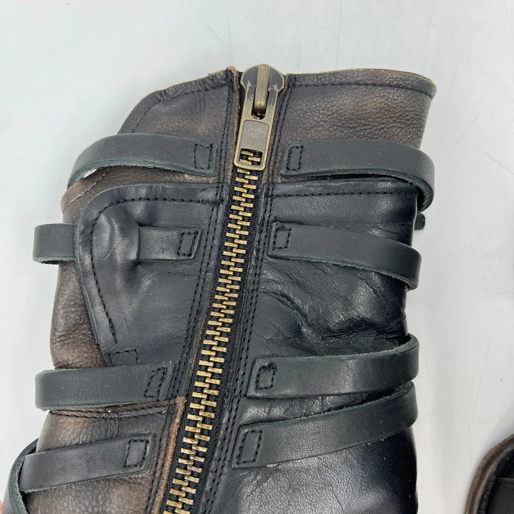 Freebird by Steven Baker Boots Wrap Leather Detail Distressed Brown Western - Image 7