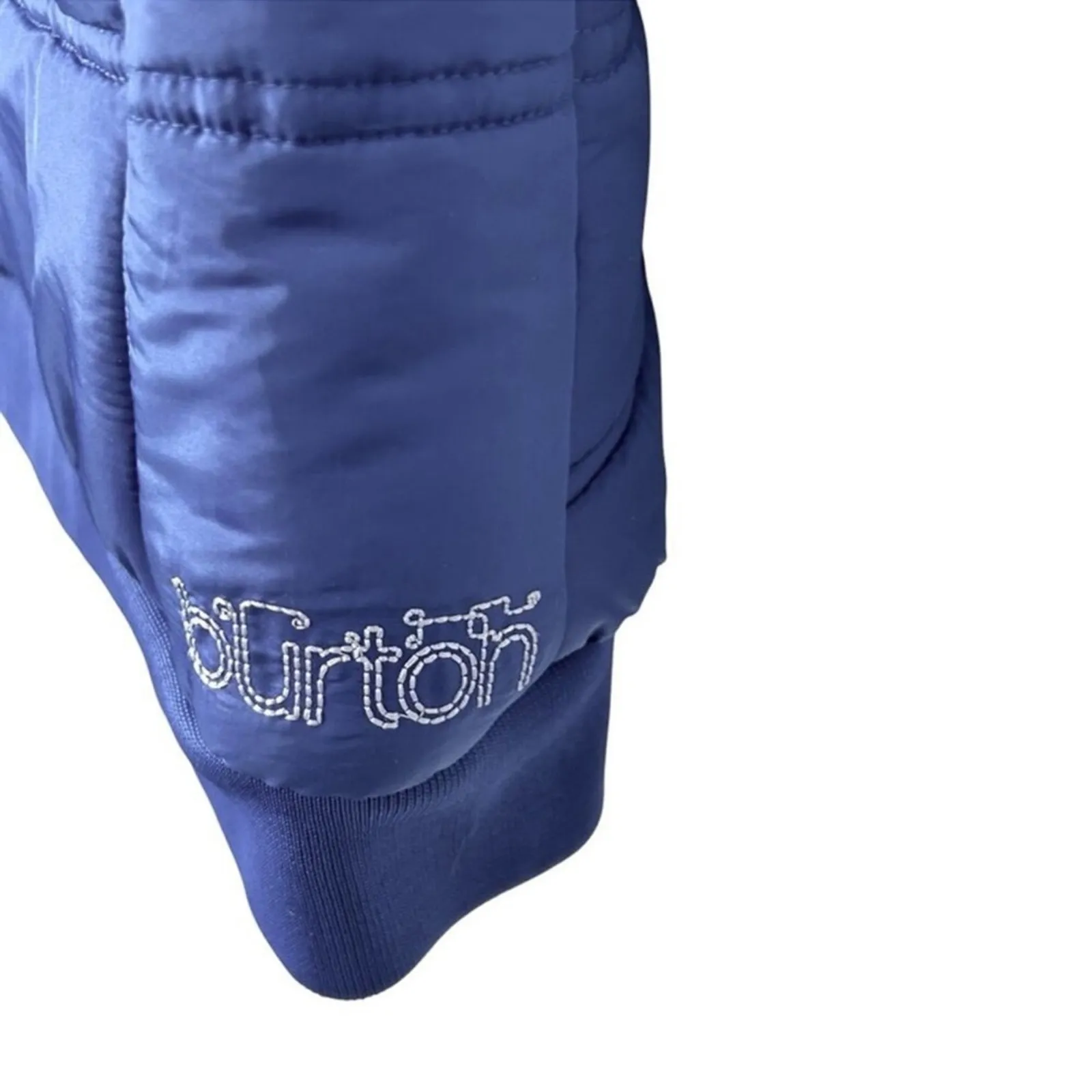 Burton Dry Ride Purple Fur Trim Snowboard Puffer Vest Size Small - Image 7