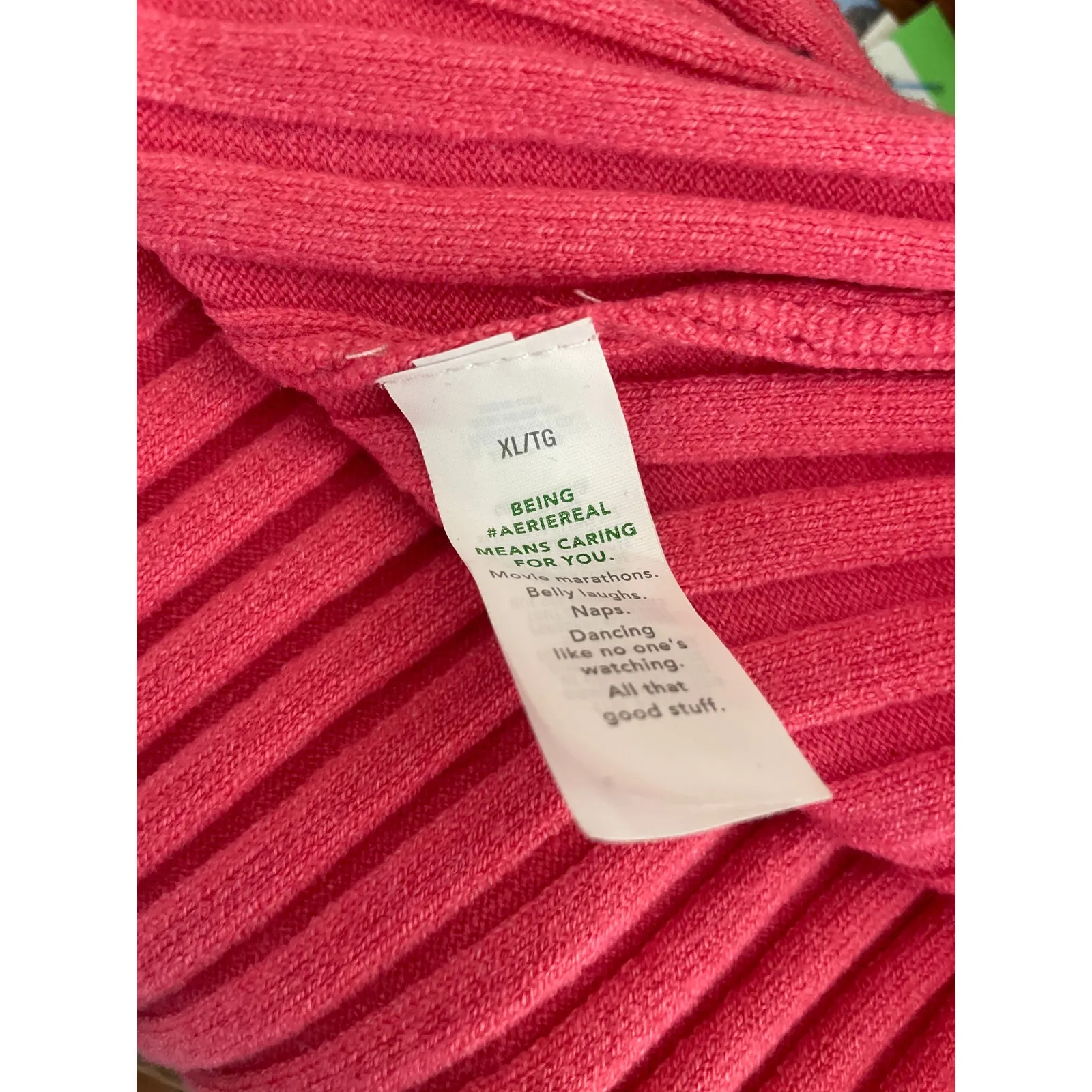 AERIE Take Charge Sweater Skirt ACADEMIA FEMININE XL Pink Punch *Matching Top - Image 4