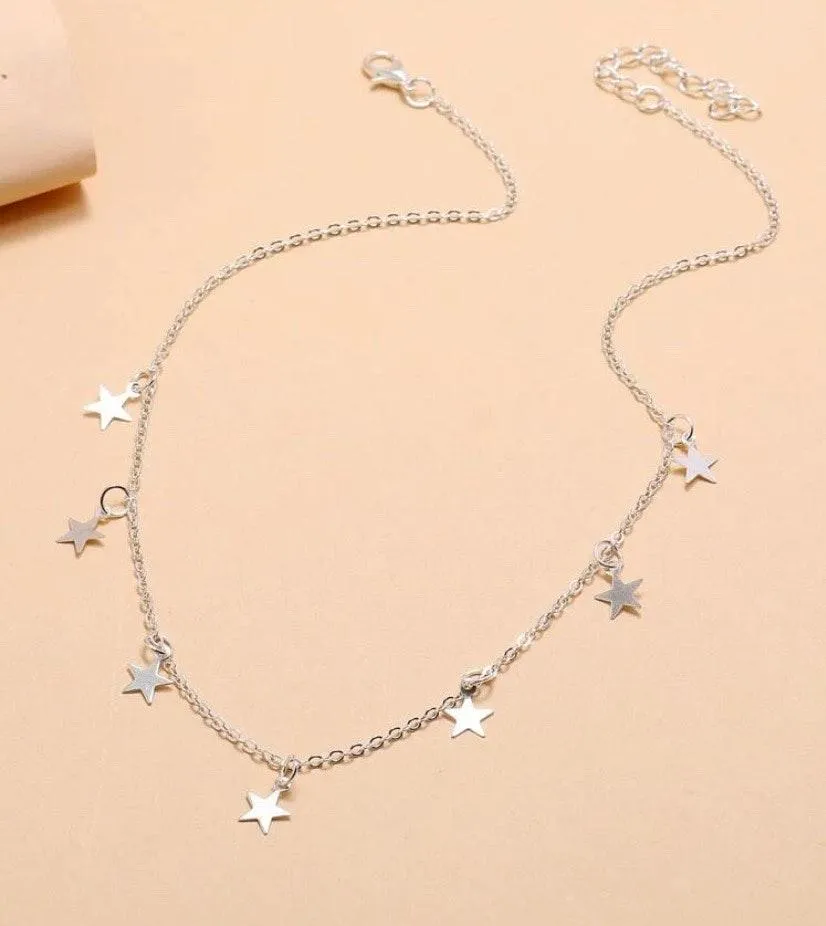 Boutique Silver Star Choker Necklace  - Image 2