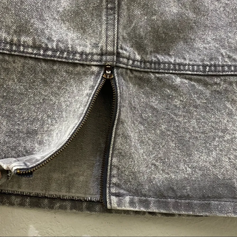 Rare Vintage Levi’s Black Acid Washed High Waist Denim Pencil Skirt Size 9 - Image 6