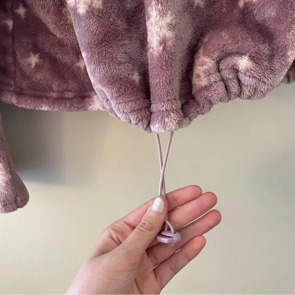 Cozie by Pink Rose pink and purple snowflake faux fur warm winter fluffy top - Image 5