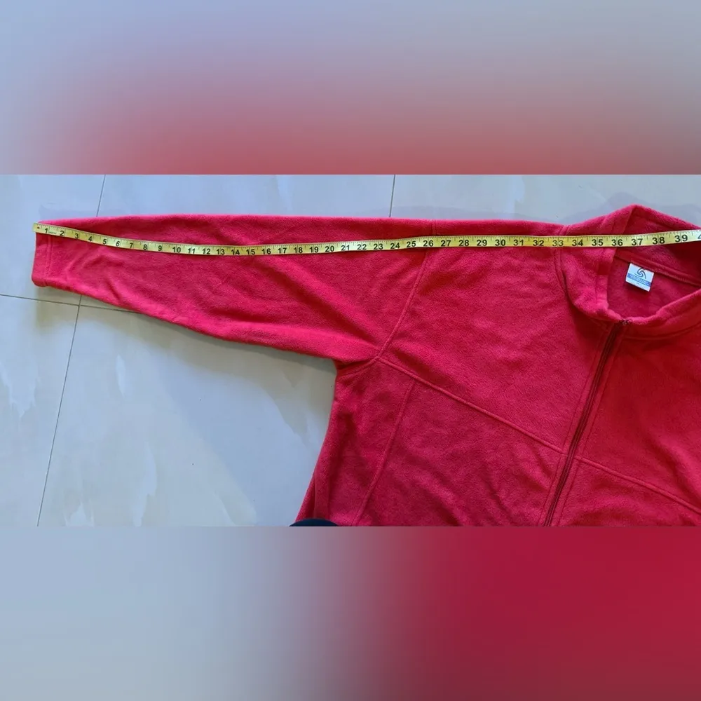 Colorado Clothing Red w/Black Trim Full Zip Fleece Jacket Size Large - Image 14