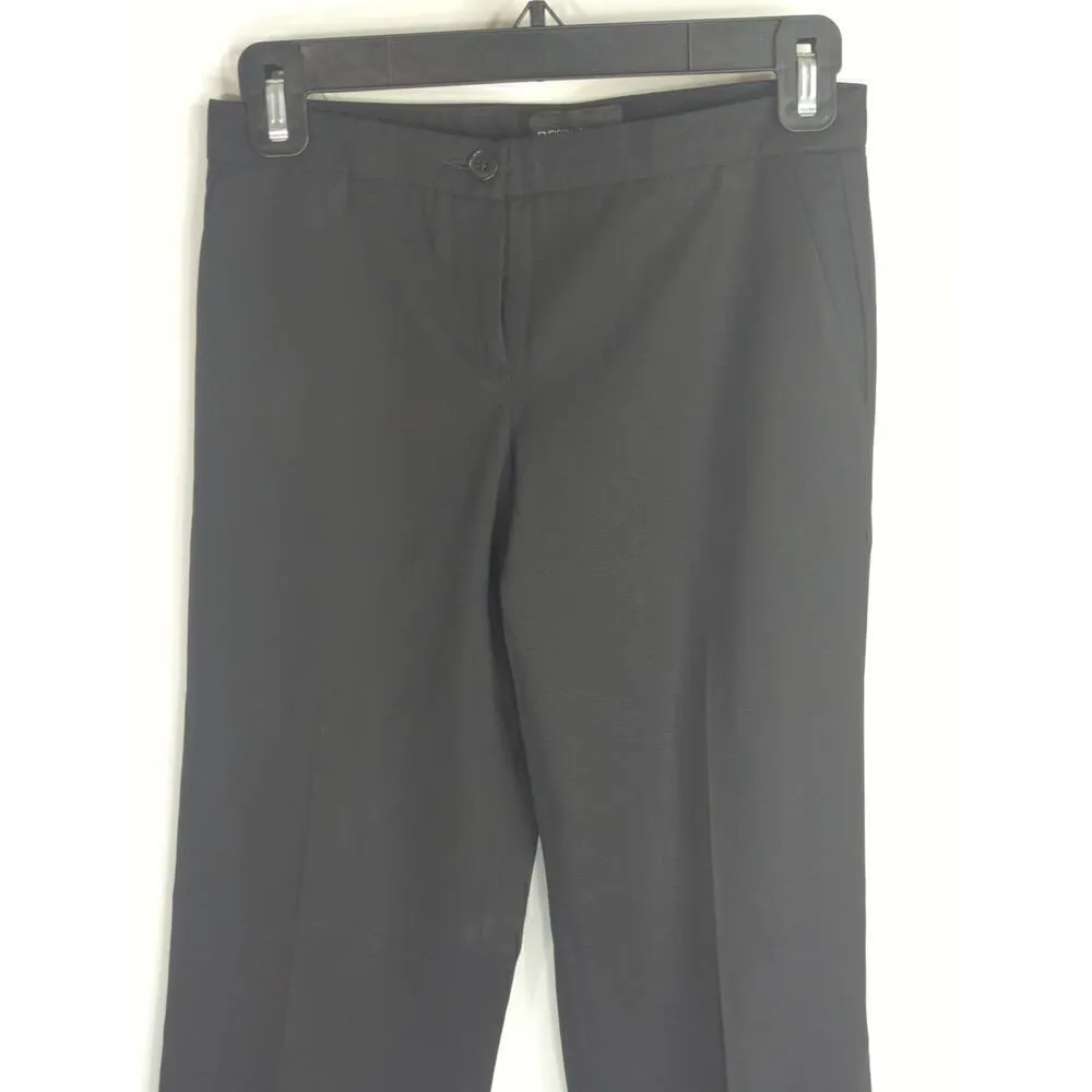 Emporio Armani Women's Solid Mid Rise Straight Leg Dress Pants Black US size 0 - Image 2