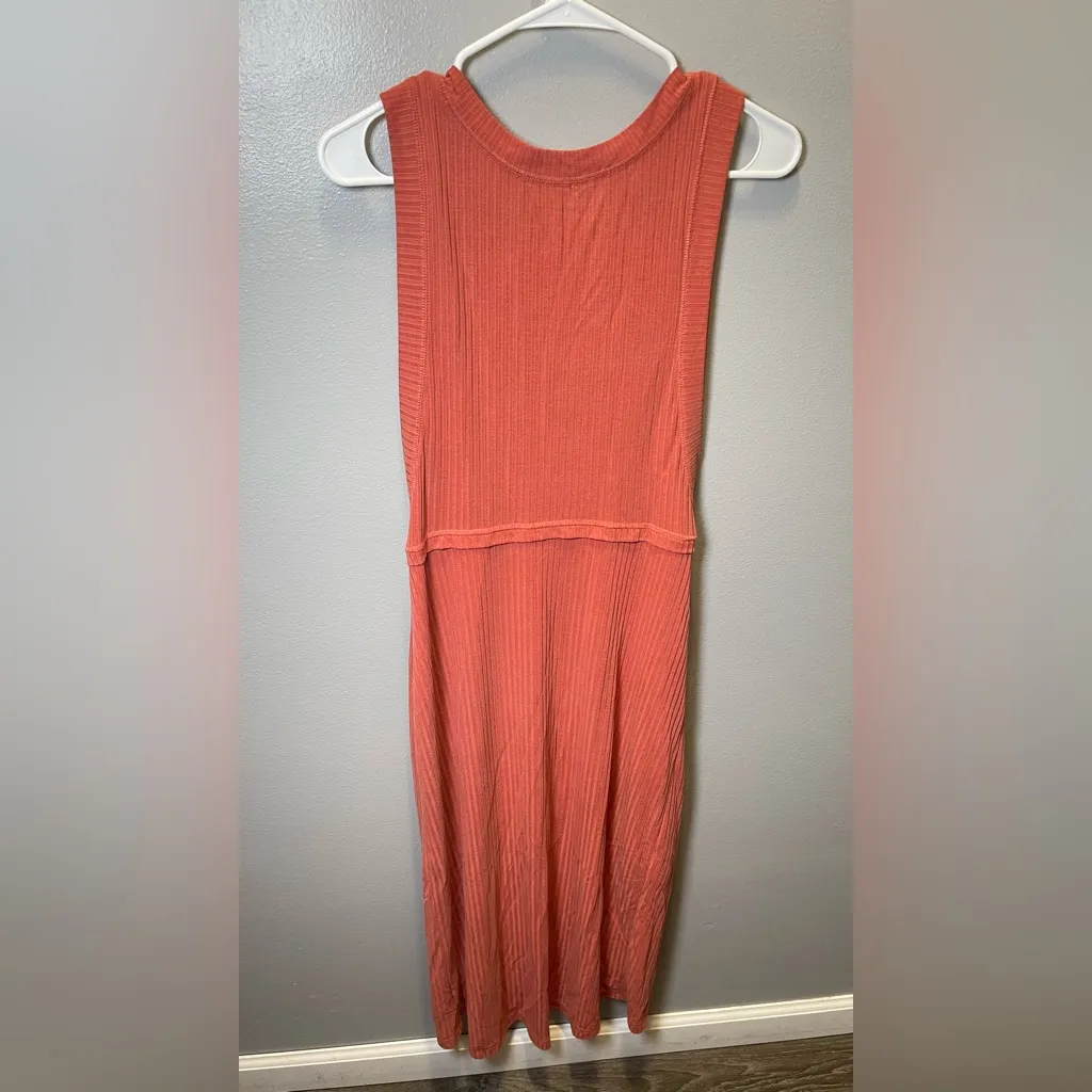Free People Rising Sun Ribbed Maxi Dress‎ in Rust Size Medium - Image 2