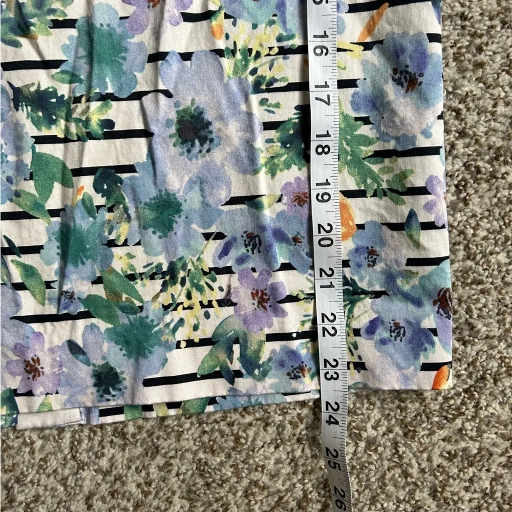 🦋 Talbots Colorful Floral Midi Skirt Size 8 Formal Easter Spring - Image 5