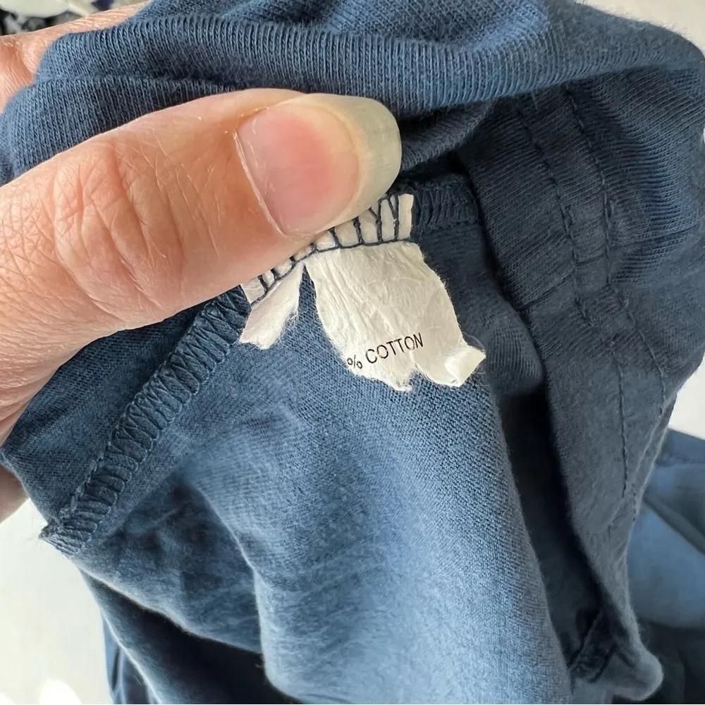 Zutter Long sleeve t shirt with vintage smiley face graphic tee small/medium Blue Size undefined - Image 7