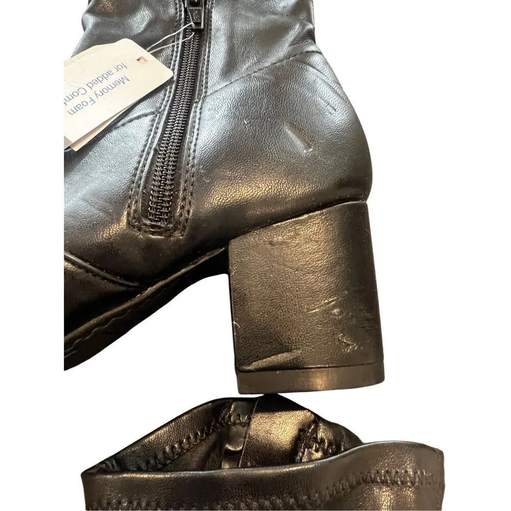 TIME and TRU black ankle Boots Size 6 Black - Image 5