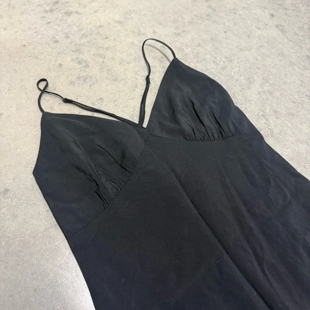 NWT MADEWELL The Layton Midi Slip Dress Black size 00 - Image 4