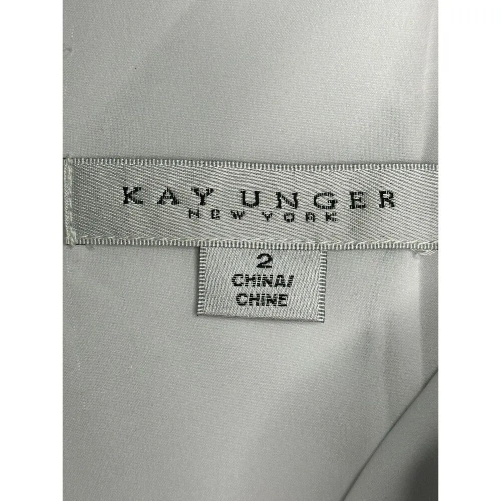 Kay Unger New York Womens Luisa Floral Long Summer Maxi Dress Gown Sz 2 - Image 6