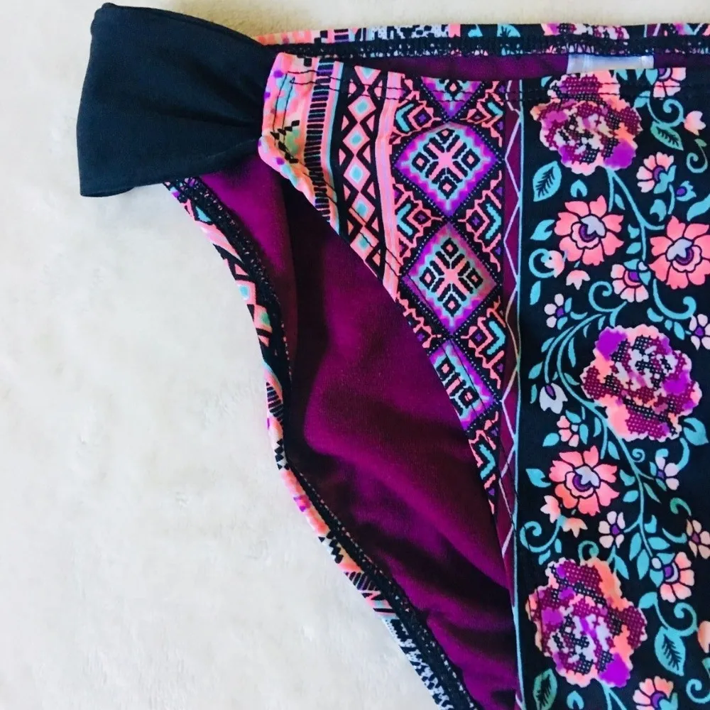 Hula Honey Bikini Bottom Purple Print Small - Image 4